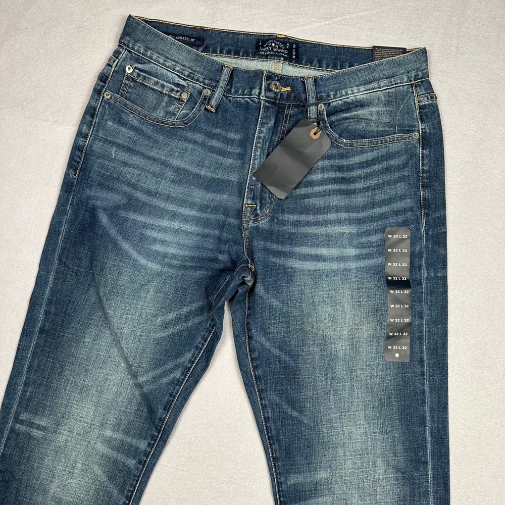 Lucky Brand 410 Athletic Fit Mens Jeans 32x32 Medium Wash Stretch Denim NEW